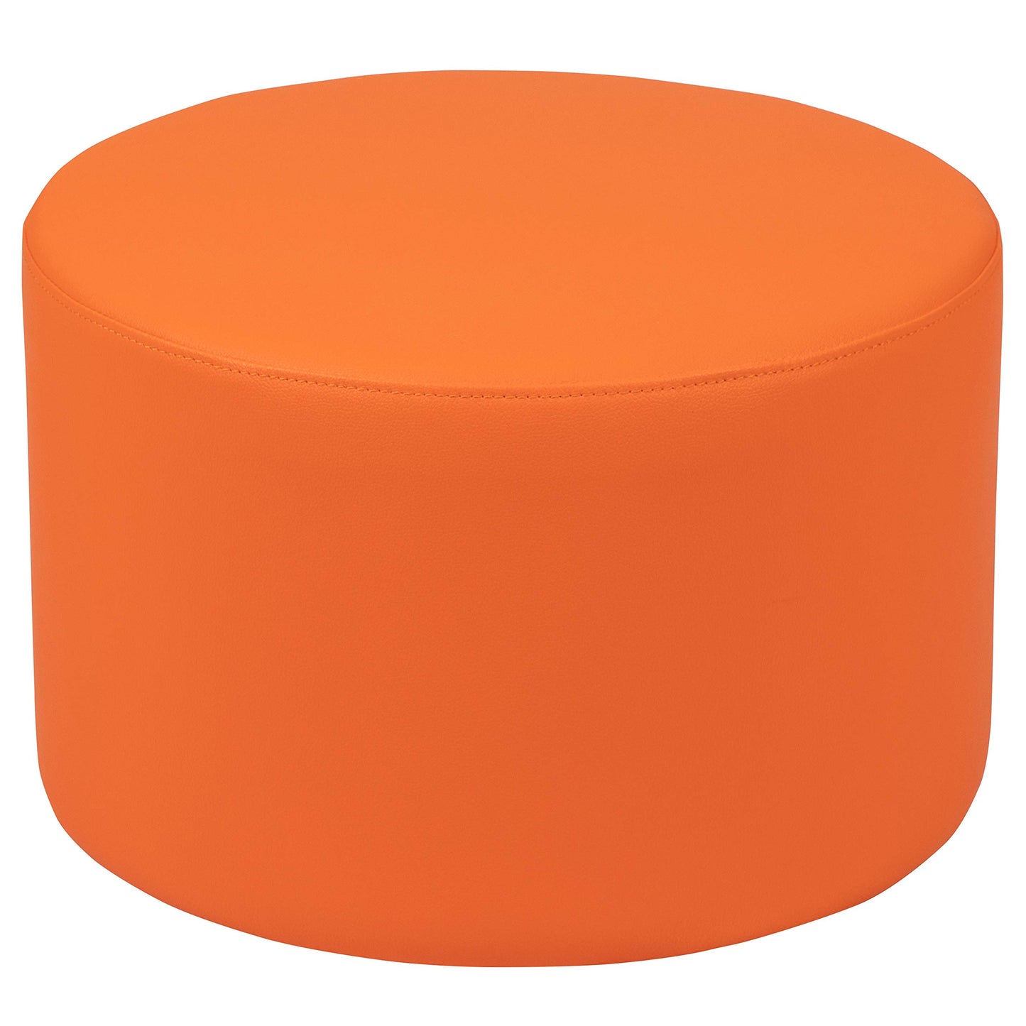 Flash Furniture Nicholas Soft Seating Flexible Circle for Classrooms and Daycares - 12" Seat Height (Orange)