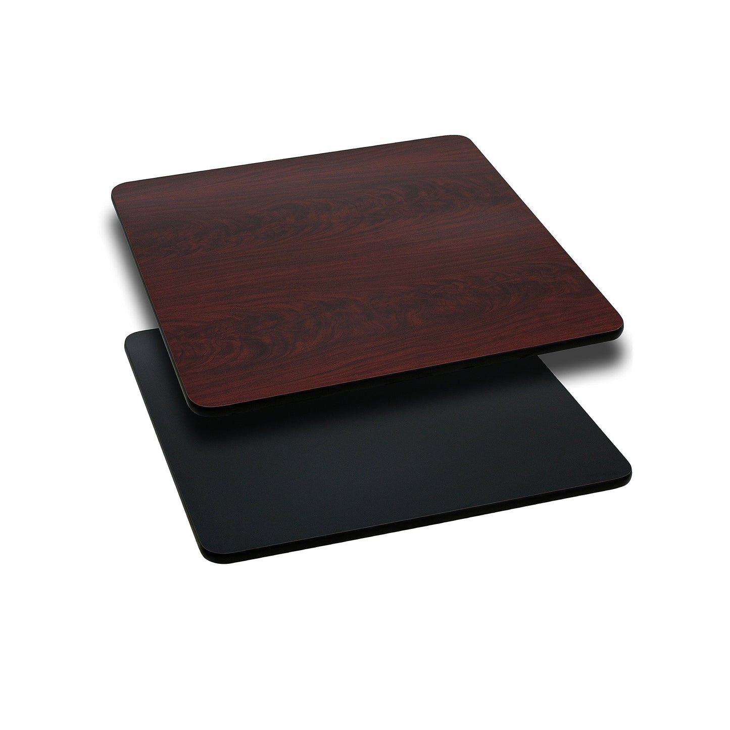 Flash Furniture Glenbrook 24" Square Table Top with Black or Mahogany Reversible Laminate Top