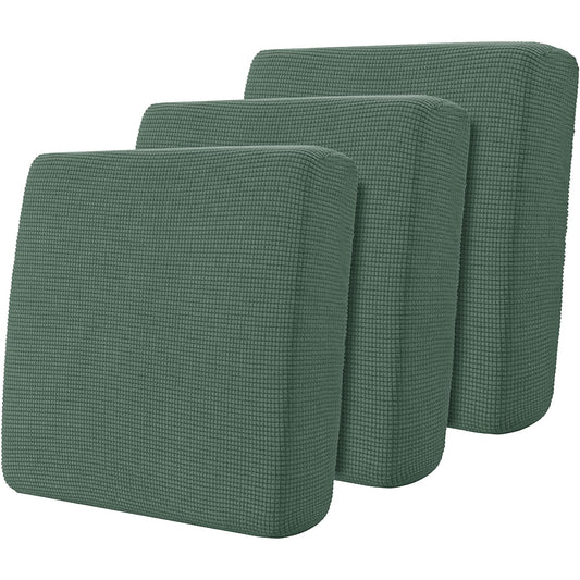 Hokway Stretch Couch Cushion Slipcovers Reversible Cushion Replacement Slipcovers Sofa Cushion Covers(Celadon, 3)