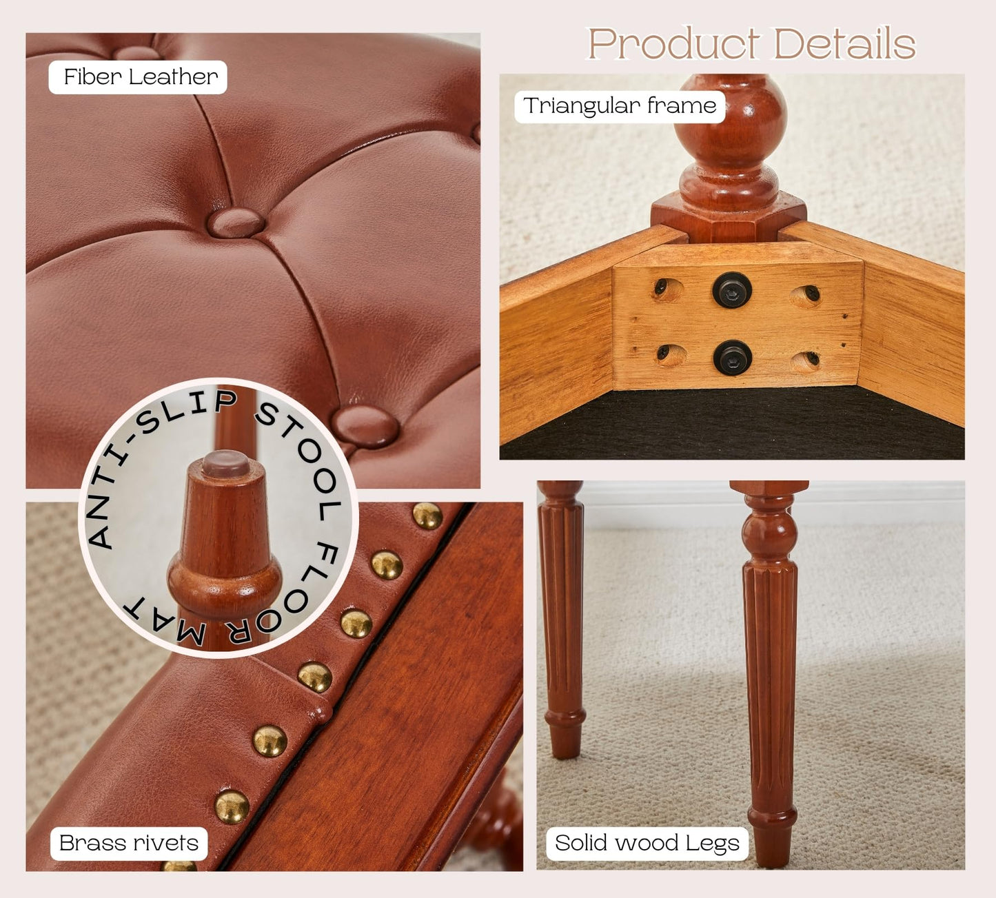 KUKEJCM Vanity Stool for Makeup