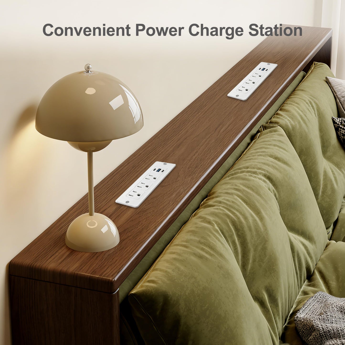 Furniture Recessed Power Strip with USB C 20W & USB A 18W,3 Outlets 3 USB Ports(2 USB C+1 USB A),Flush Mountable Electrical Outlet for Desk Cabinet Nightstand Counter, 6.56ft Flat Plug Cord (White)