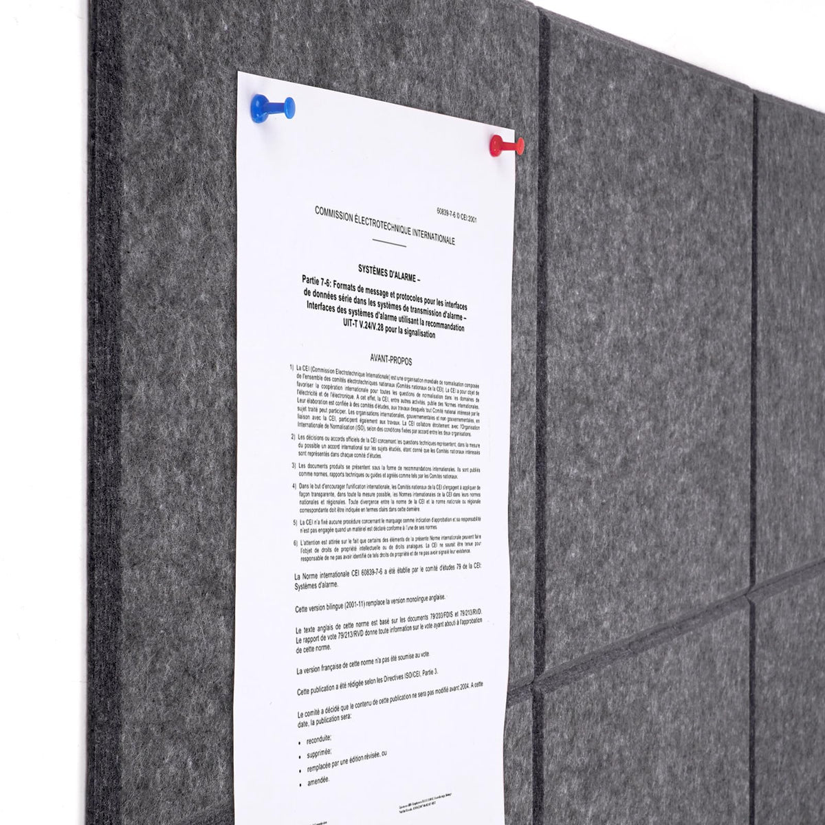 Large Cork Board Alternative 36" X 24" Bulletin Board - 6 Pack Removable Felt Wall Tiles, Cork Wall Tiles Bulletin Board Home Office Essentials - Dark Gray