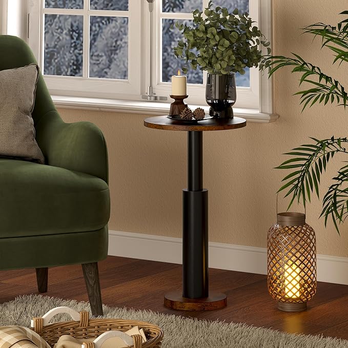 LAATOOREE Small Round Side Tables Set of 2, Drink Tables, Accent Coffee Tables