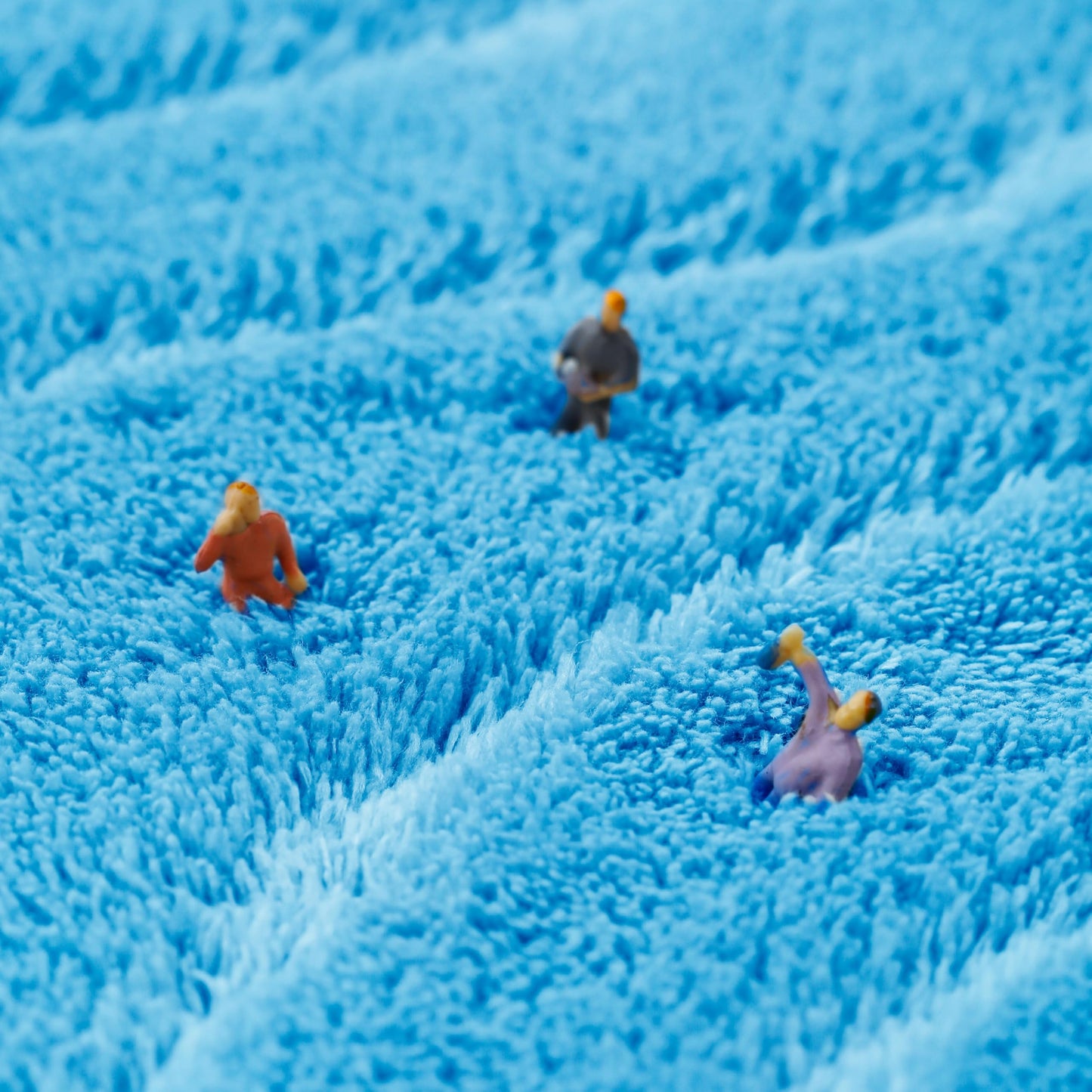 MINIDEAR Toilet Rugs 24x20 - U Shaped Lake Blue Thick Memory Foam Contour Rugs,Ultra Soft & Plush Fluffy, Non-Slip, Quick Dry, Absorbent Washable Floor Microfiber Mat for Home Decor Accessories