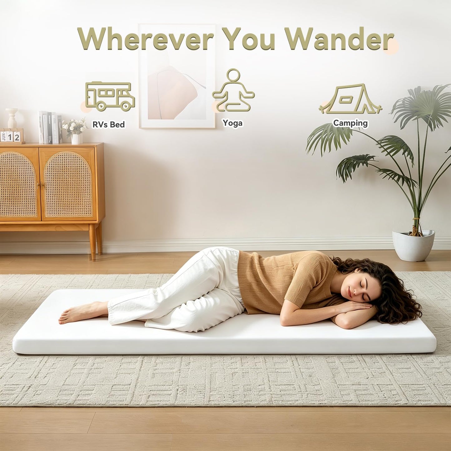 NSGZ Full Fitted Sheet Only Compatible with Trifold Mattress, Microfiber Fitted Bedsheet Fit for 6 Inch Low Profile Mattress with Full Elastic Edge for RV Bunk, Trundle Bed, Daybed, Camping (White)