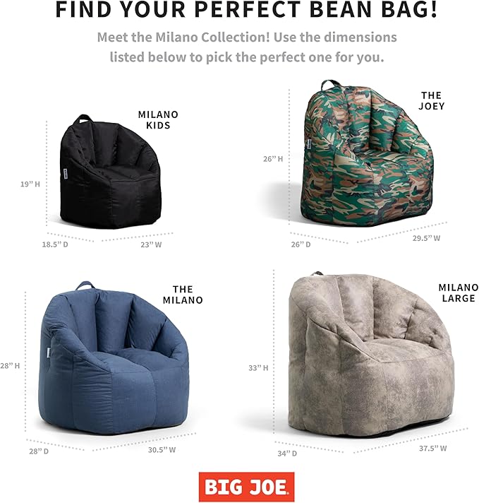 Big Joe Milano Child-Sized Bean Bag Chair