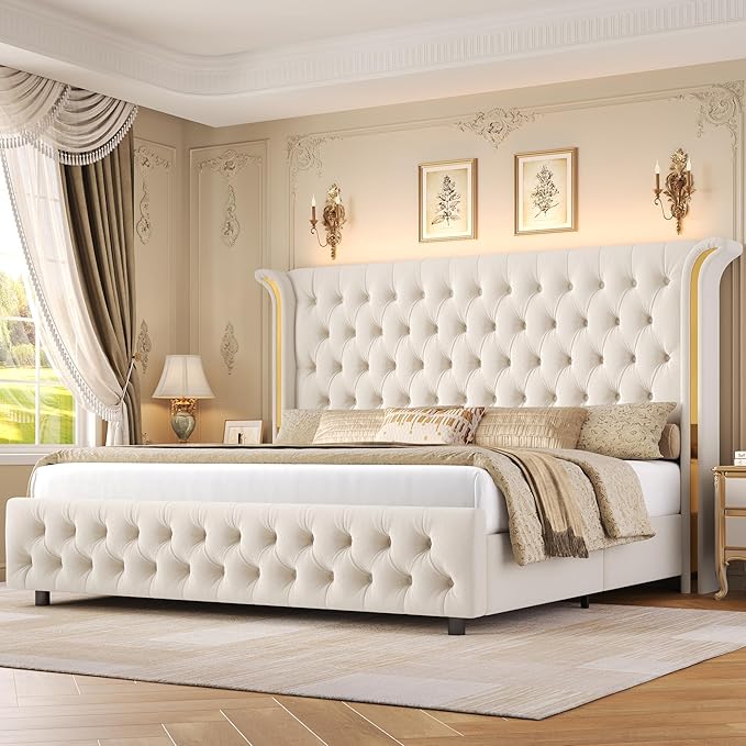 Keyluv Queen Smart LED Bed Frame