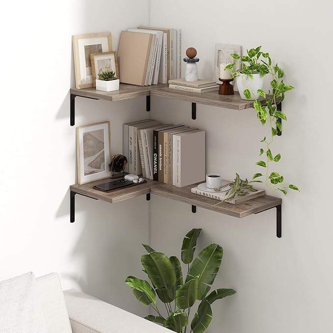 Fun Memories Deep Floating Shelves, 16W x 8D Floating Shelves Set of 2