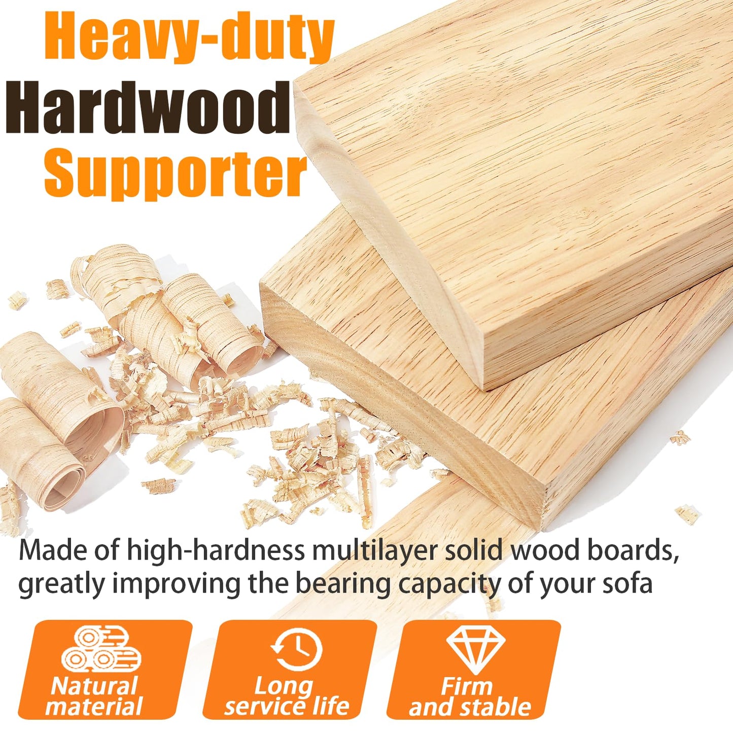 LAVEVE Heavy Duty Couch Cushion Support Board for Sagging Sofa, 21.5''x70'' Extra Thick Solid Wood Under Couch Insert with Anti-Slip Dots, Repair Sagging Spring Sofa and Replace Worn Cushions