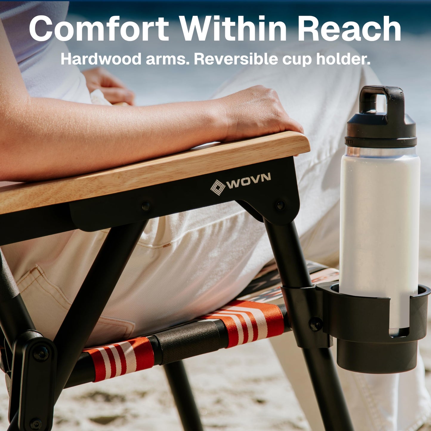 GoSports Outdoors WOVN Beach Backpack Chair - Premium Folding Camping Chair - 9 Styles Available - MESA