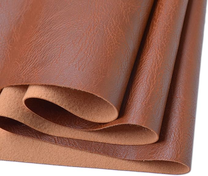 Wento Thick 2 Yard Faux Leather Fabric Soft Skin Grain PU Leather Fabric