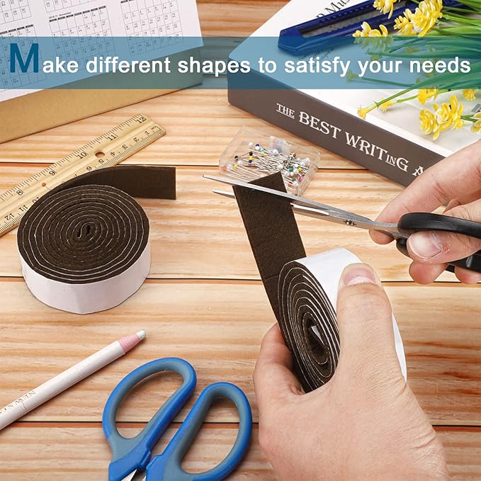 Shappy 2 Packs 120 x 1 x 0.12 Inch Felt Strips