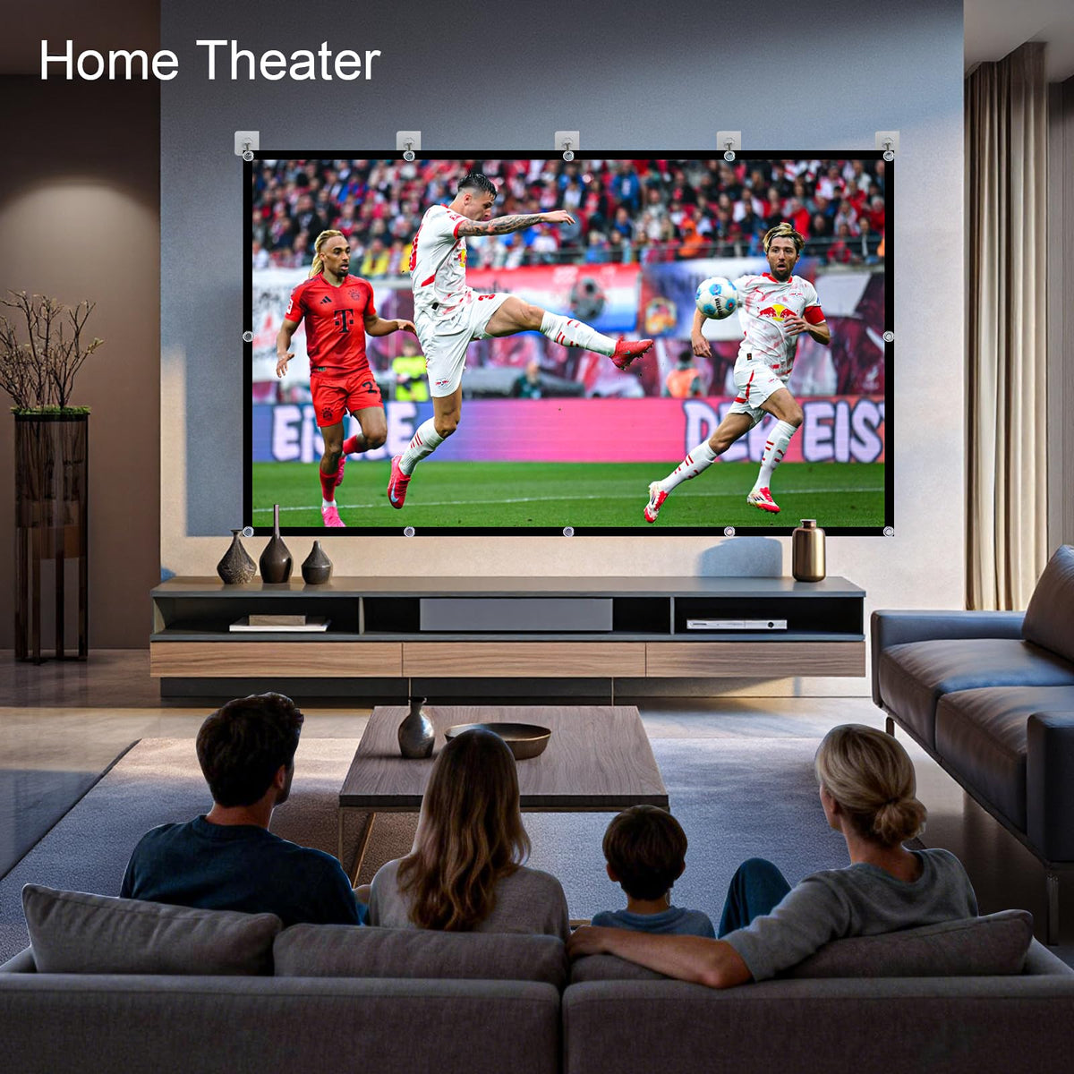 Projector Screen 120 inch，Portable Movie Projector Screen 16:9 HD Indoor Outdoor Double Sided Rear Projection Screen Video for Home, Party, Office, Classroom