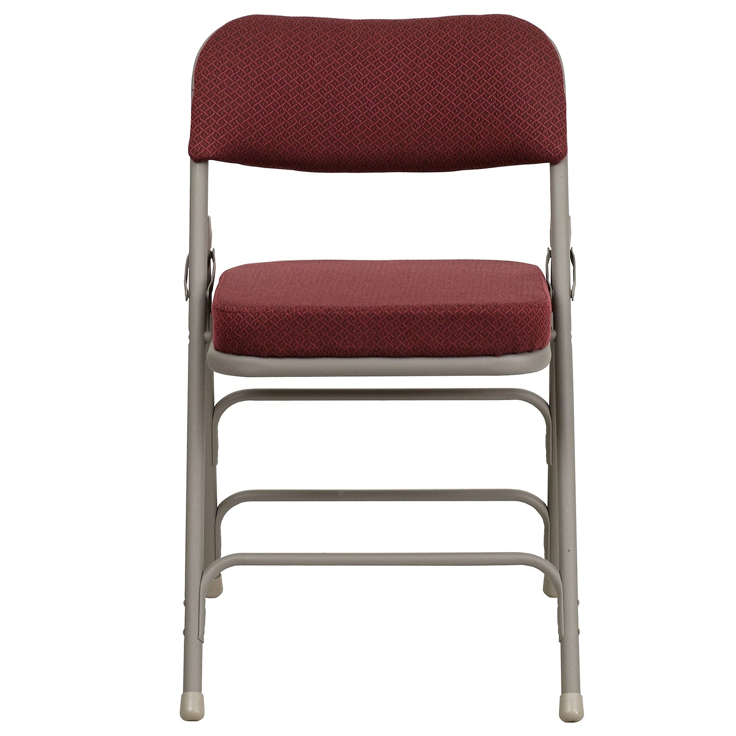 Flash Furniture Hercules Series Metal Folding Chairs with Cushioned Seat, Fabric Upholstered Event Chairs with 300-lb. Static Weight Capacity, Set of 2, Burgundy