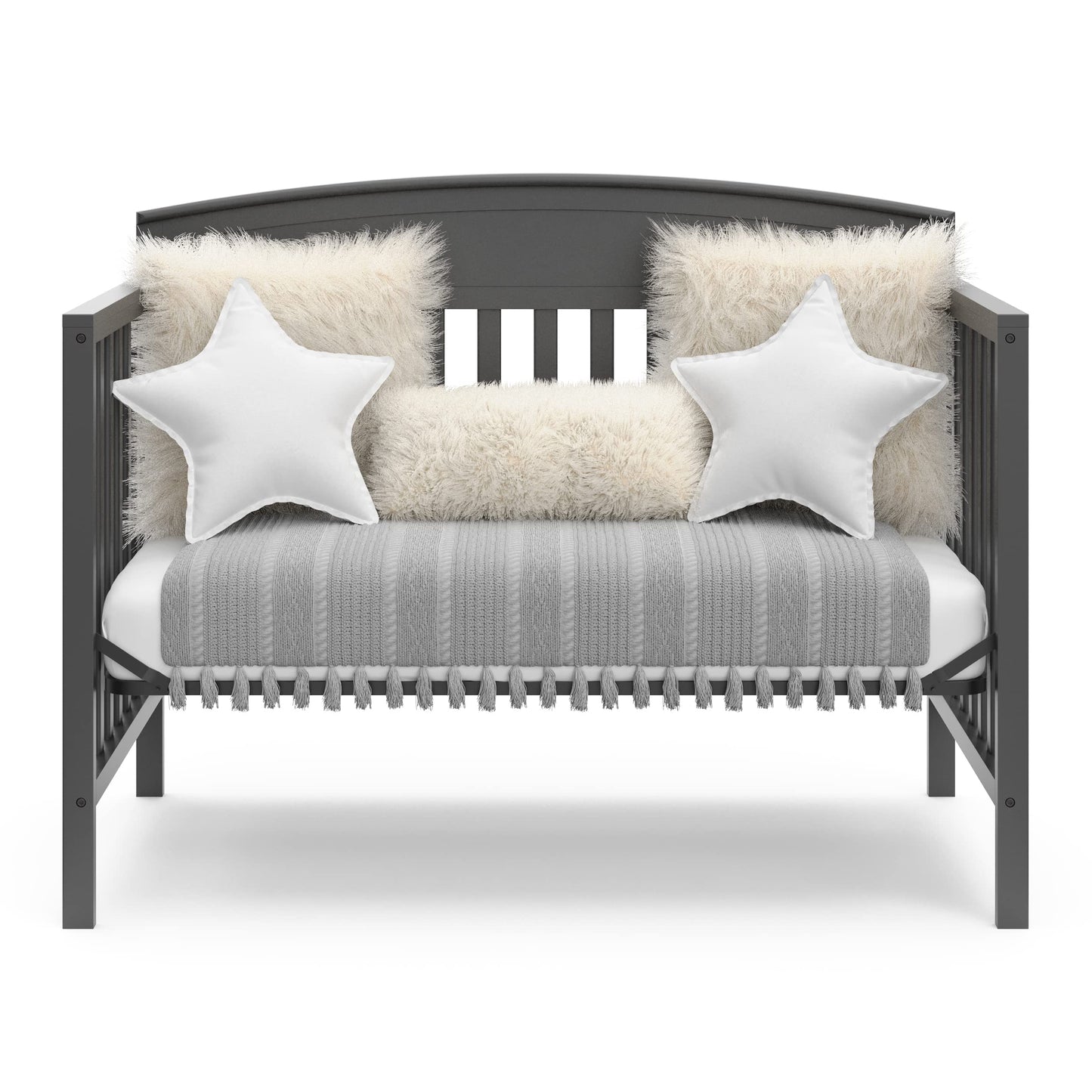 Graco Benton 5-in-1 Convertible Crib – GREENGUARD Gold Certified, Converts from Baby Crib to Toddler Bed, Daybed and Full-Size Bed, Fits Standard Full-Size Crib Mattress (Gray)