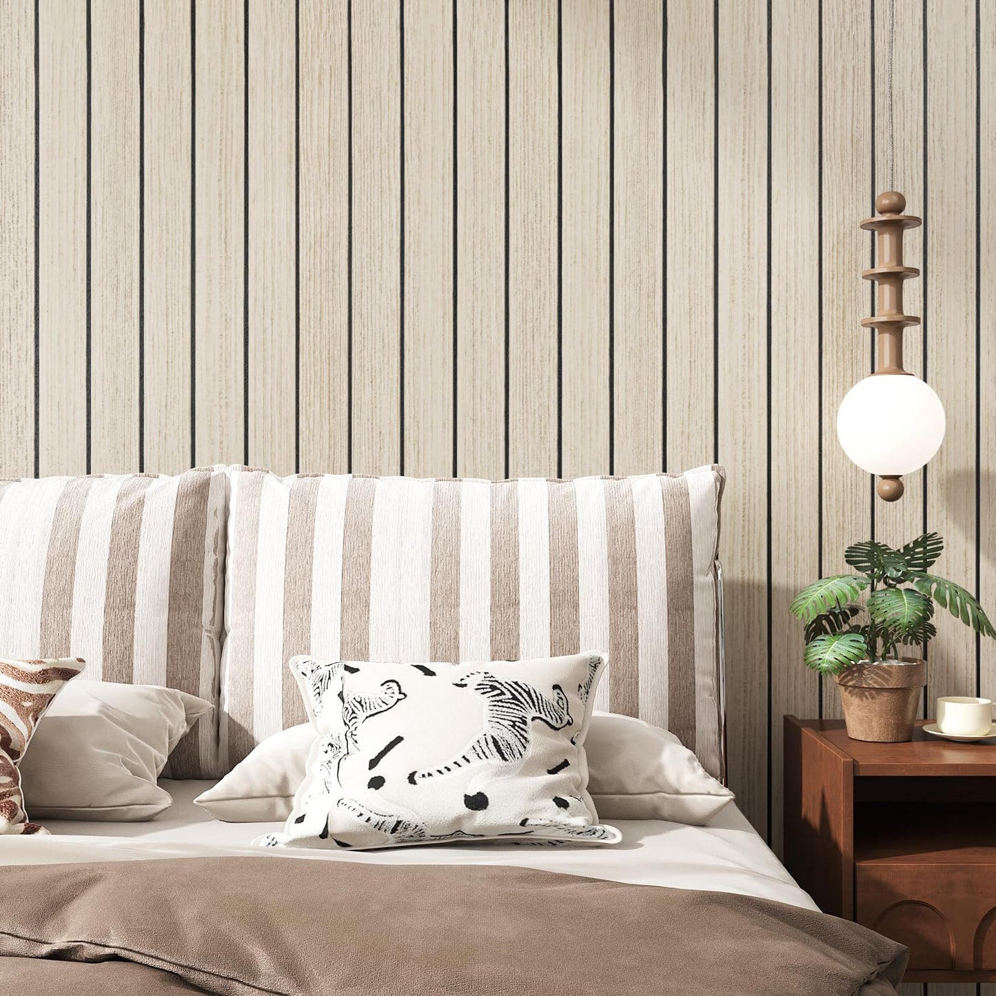 VEELIKE Coastal Oak Wood Slat Wall Panels Peel and Stick Wood Panels for Walls TV Backdrop 17''x118'' Self Adhesive Foam Vinyl Roll Soundproof 3D Wall Slat Panel for Bedroom Kitchen Island Camper RV