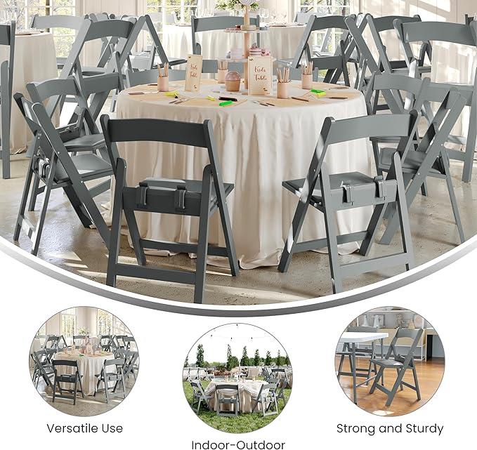 Flash Furniture Hercules Kids Gray Resin Folding Chair