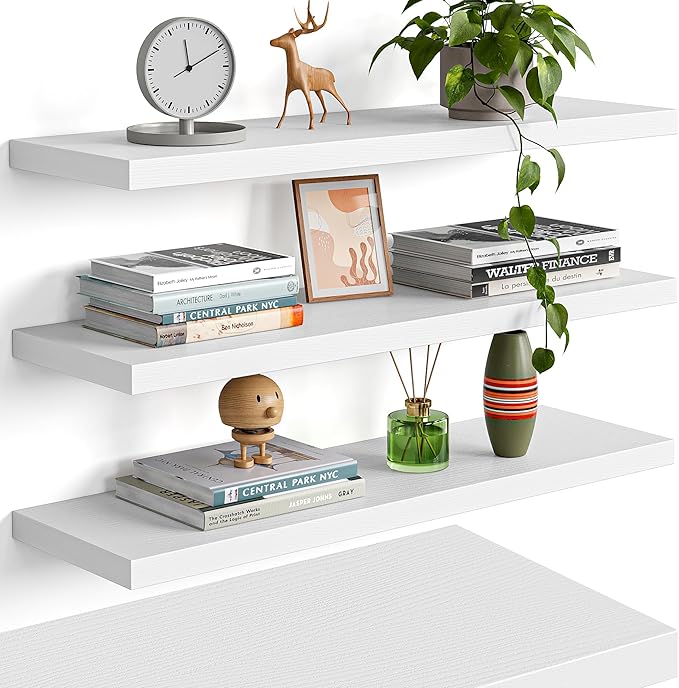 YUFLINX 23’’White Floating Shelves