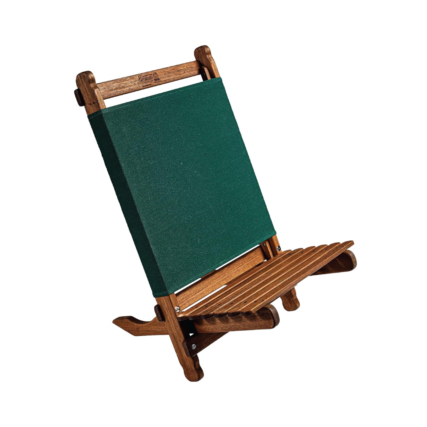 BYER OF MAINE Pangean Lounger Chair – Portable, Lightweight, Foldable Wood and Canvas Chair – Ideal for Camping, Patio, Lawn, and Beach Use in Forest Green