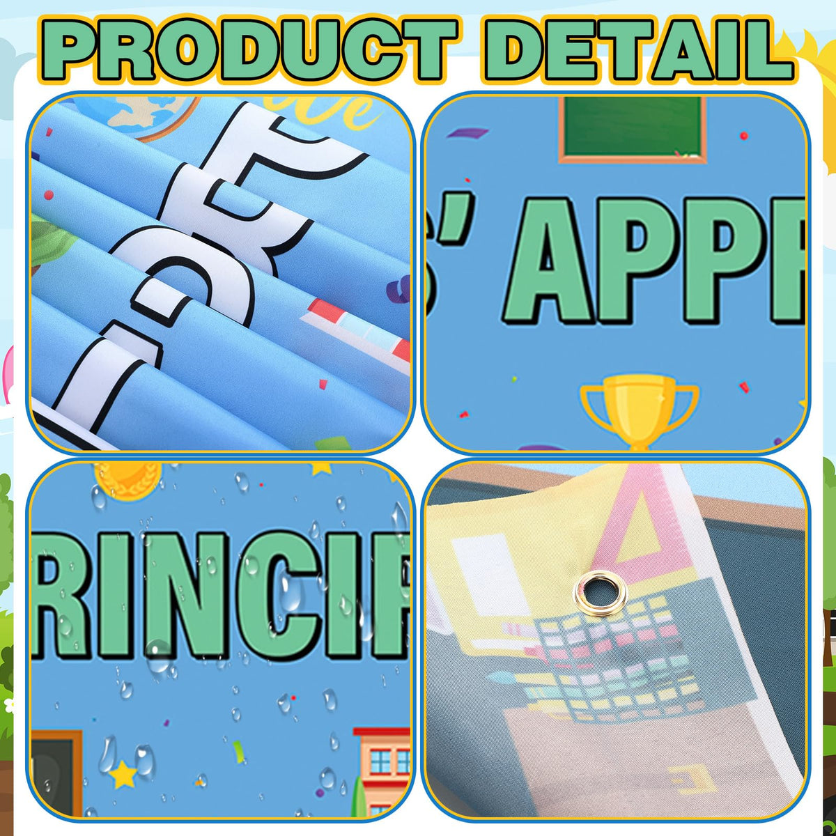 Fanfanwin Happy Principals Appreciation Day Banner Set Principal Appreciation Sign Banner We Appreciate Thank You Party Supplies Decorations for Men Women Education Workers