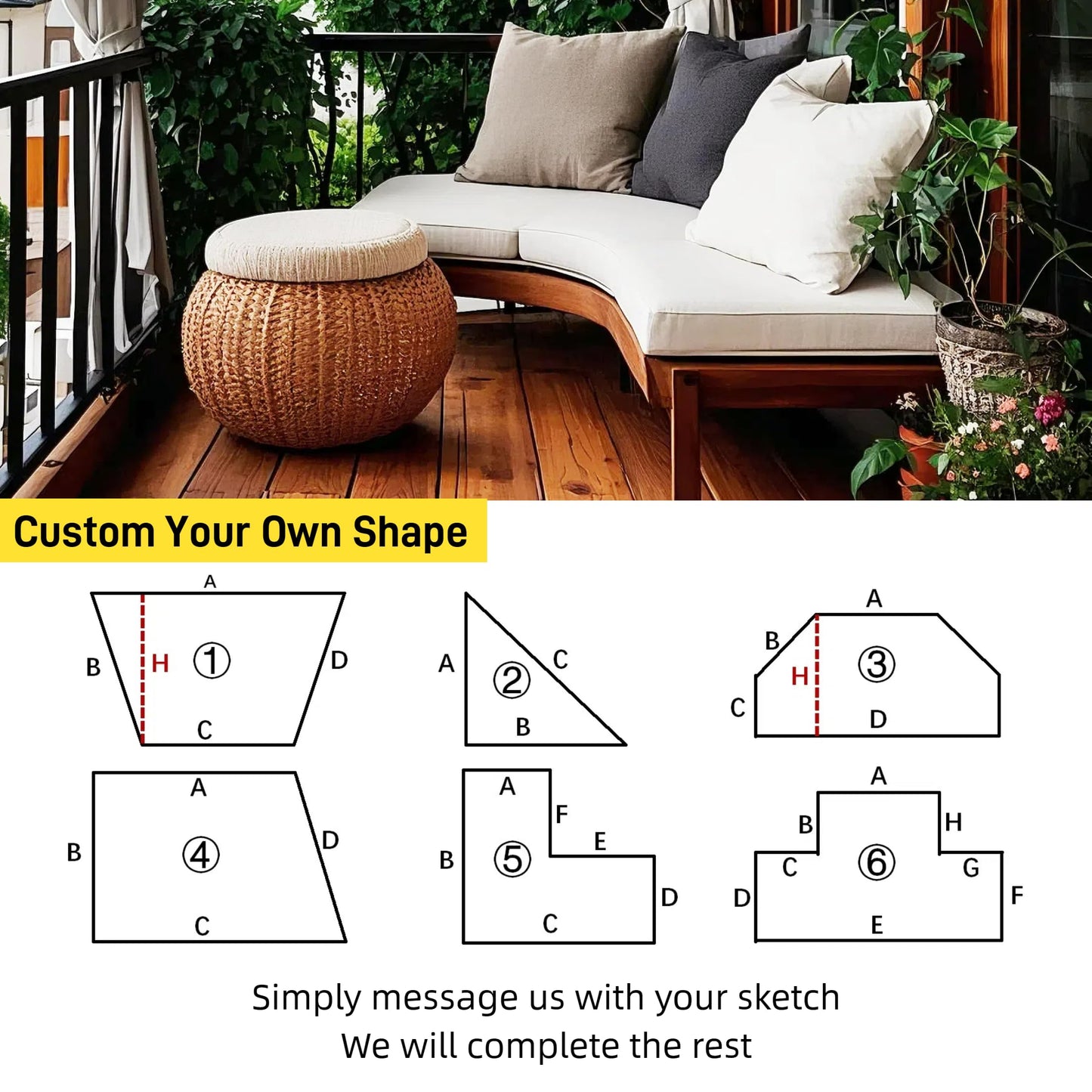 Kiyeocca Custom Bench Cushions for Indoor/Outdoor Furniture, Bay Window Seat Pad with Non-Slip Bottom, Foldable Foam Mattress, Replacement Sofa Couch Booster Cushion(Custom Size/Shape/Piping)