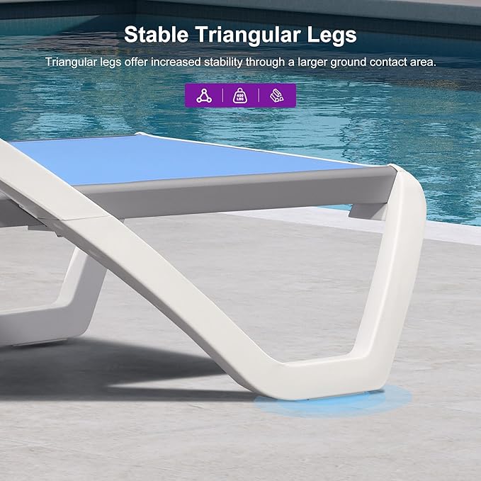 PURPLE LEAF Patio Chaise Lounge Chair