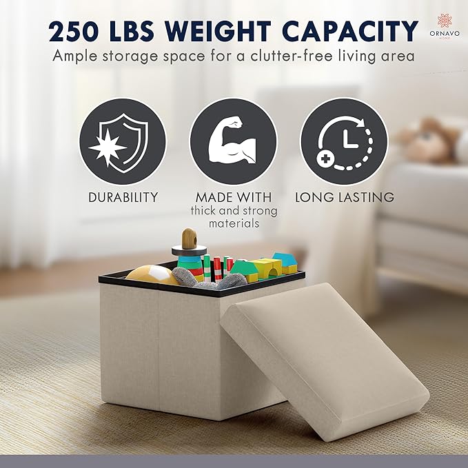 Ornavo Home Small Storage Ottoman,