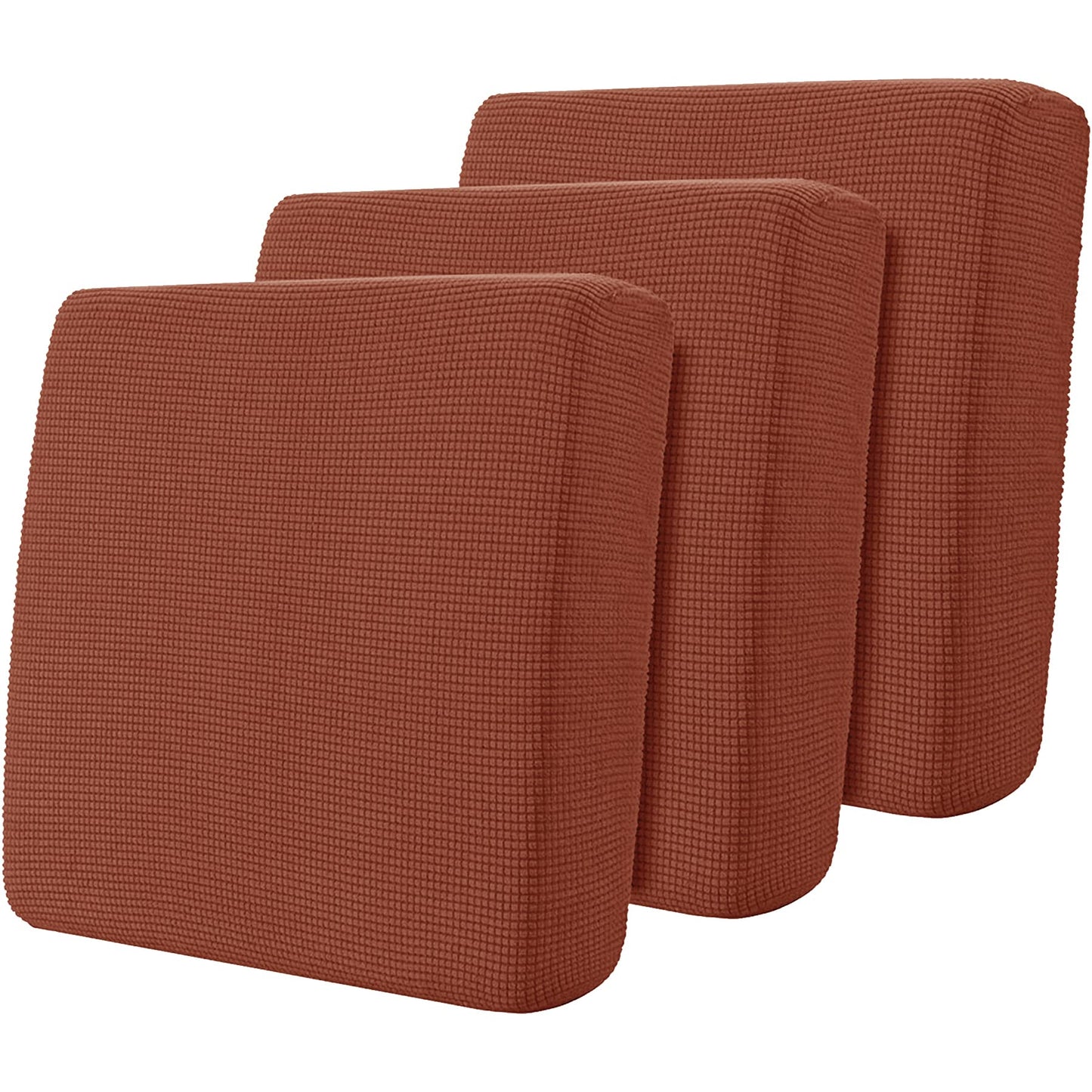 Hokway 3 Piece Couch Cushion Slipcovers Stretch Reversible Individual Cushion Replacement Slipcovers Sofa Cushion Covers(Brick, 3)
