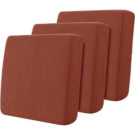 Hokway 3 Piece Couch Cushion Slipcovers Stretch Reversible Individual Cushion Replacement Slipcovers Sofa Cushion Covers(Brick, 3)
