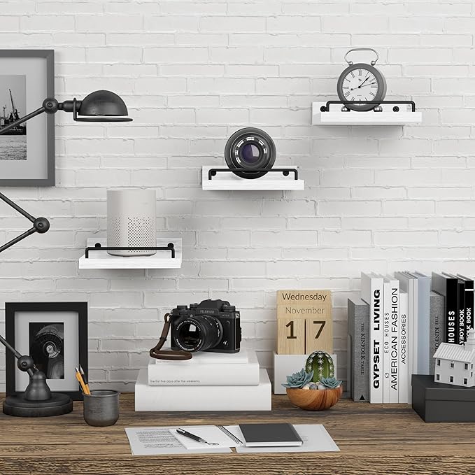 RYOFOBETTO Small Floating Shelf, 6 X 6 Inches Farmhouse Wall Shelves