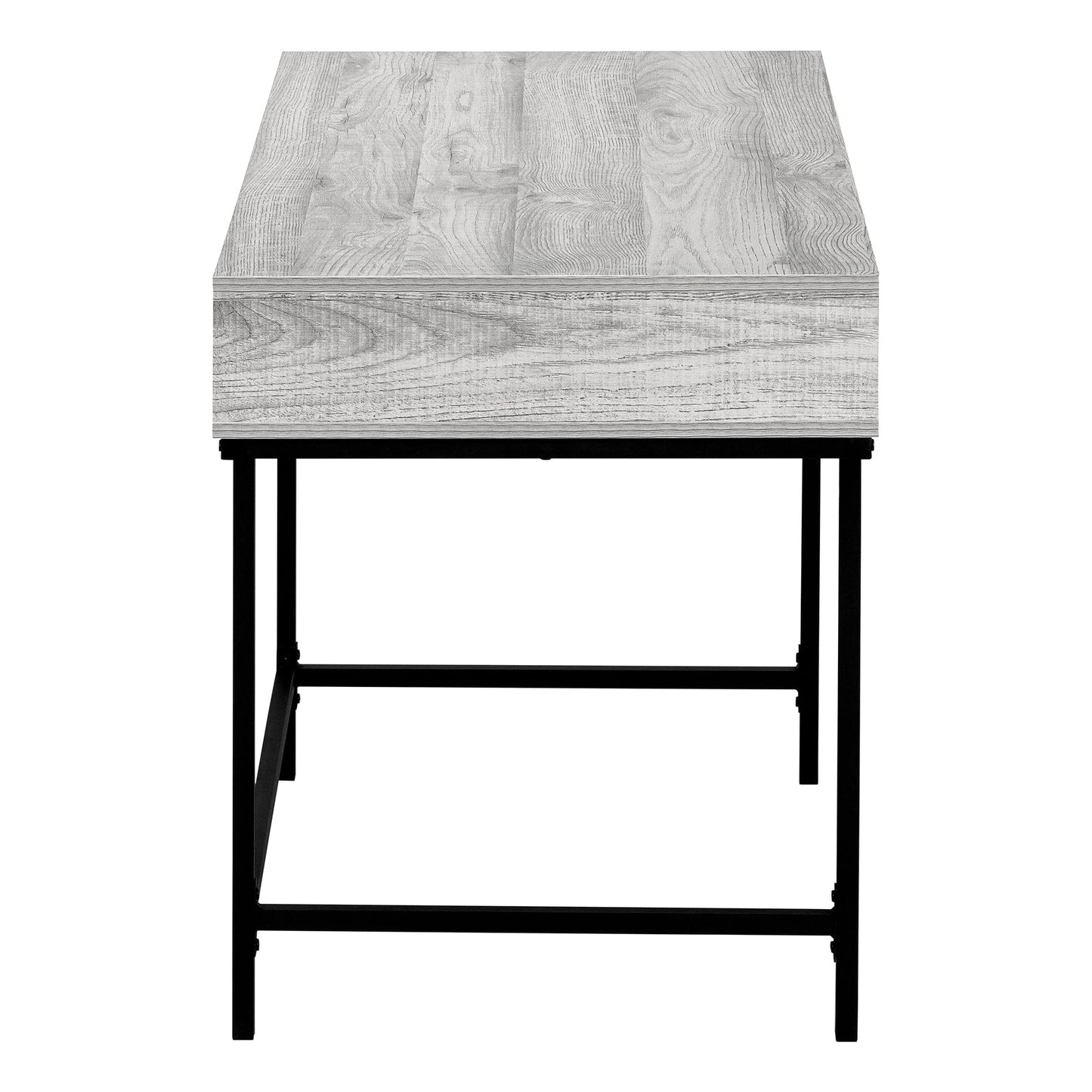 Monarch Specialties I 7553 Computer Desk, Home Office, Laptop, Storage Drawers, 48" L, Work, Metal, Laminate, Grey, Black, Contemporary, Modern