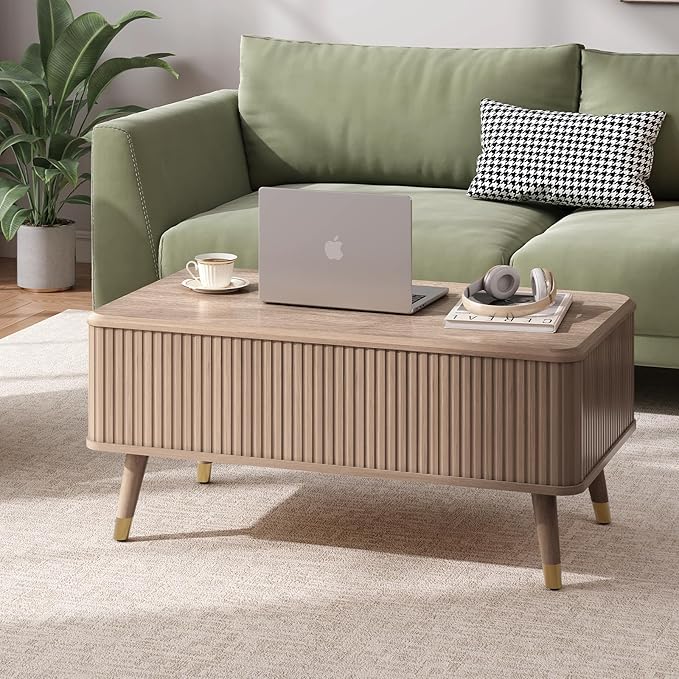 SULIVES Lift Top Coffee Table