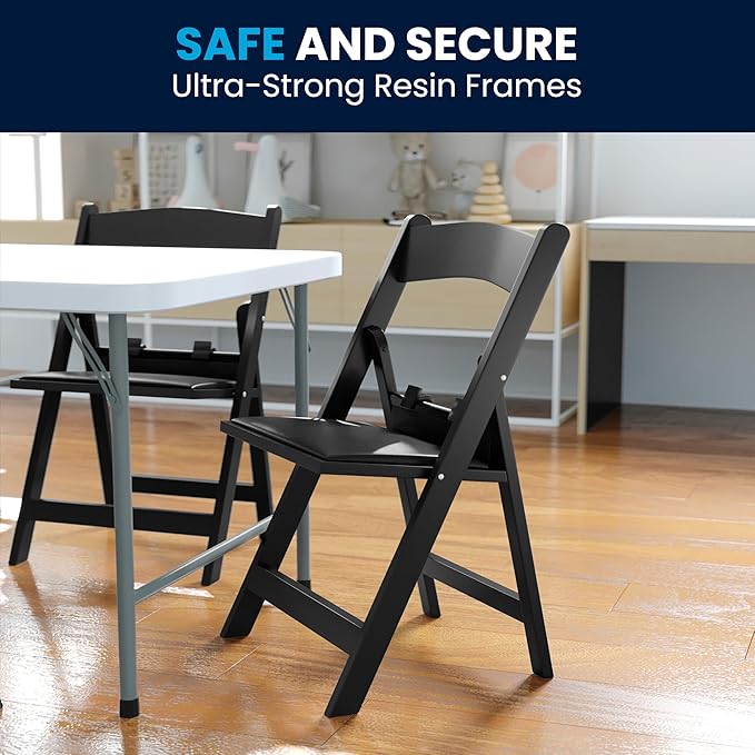 Flash Furniture Hercules Kids Black Resin Folding Chair