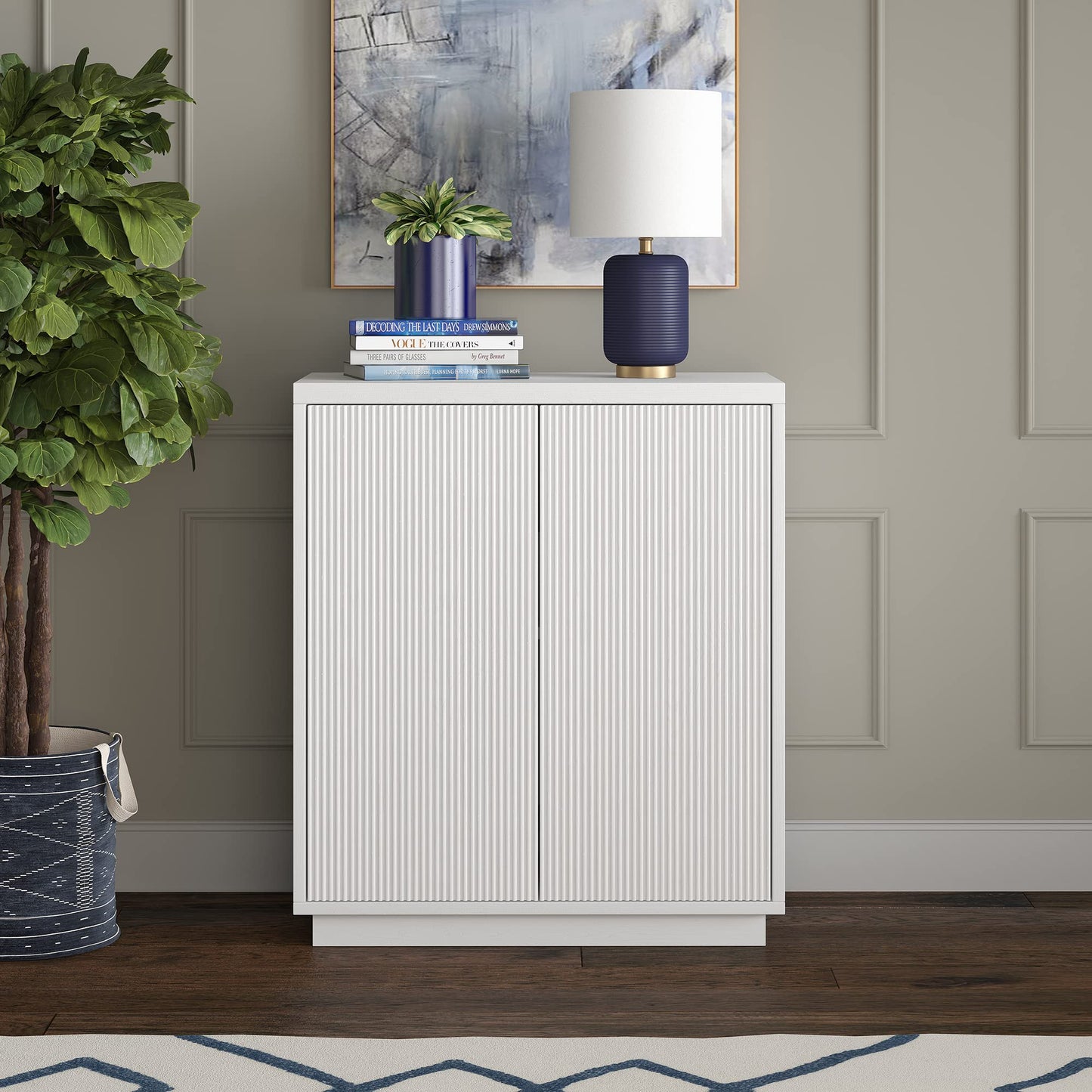 Henn&Hart Alston Accent Cabinet, 28" Wide, White