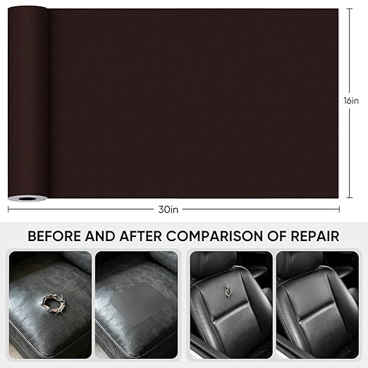 Leather Repair Tape, 16 x 30 Inches Self Adhesive Leather Repair Patch，Leather