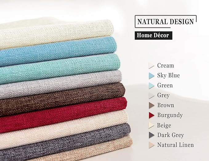 Stellhome Set of 2 Linen Throw Pillow Case Square Decorative Farmhouse Burlap