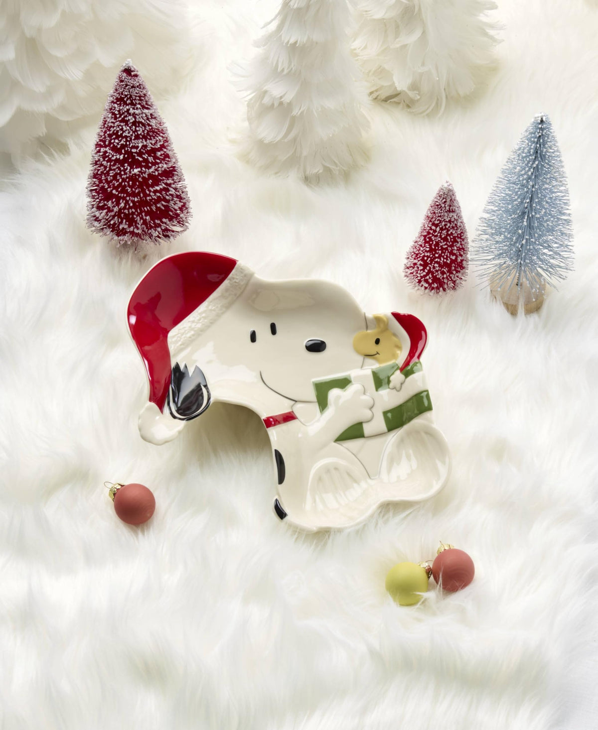 Lenox 896323 Snoopy Christmas Candy Dish, Holiday Hosting