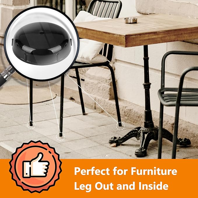 36-Pack Wrought Iron Patio Furniture Feet Caps 1-1/2 inch Round Plastic Outdoor