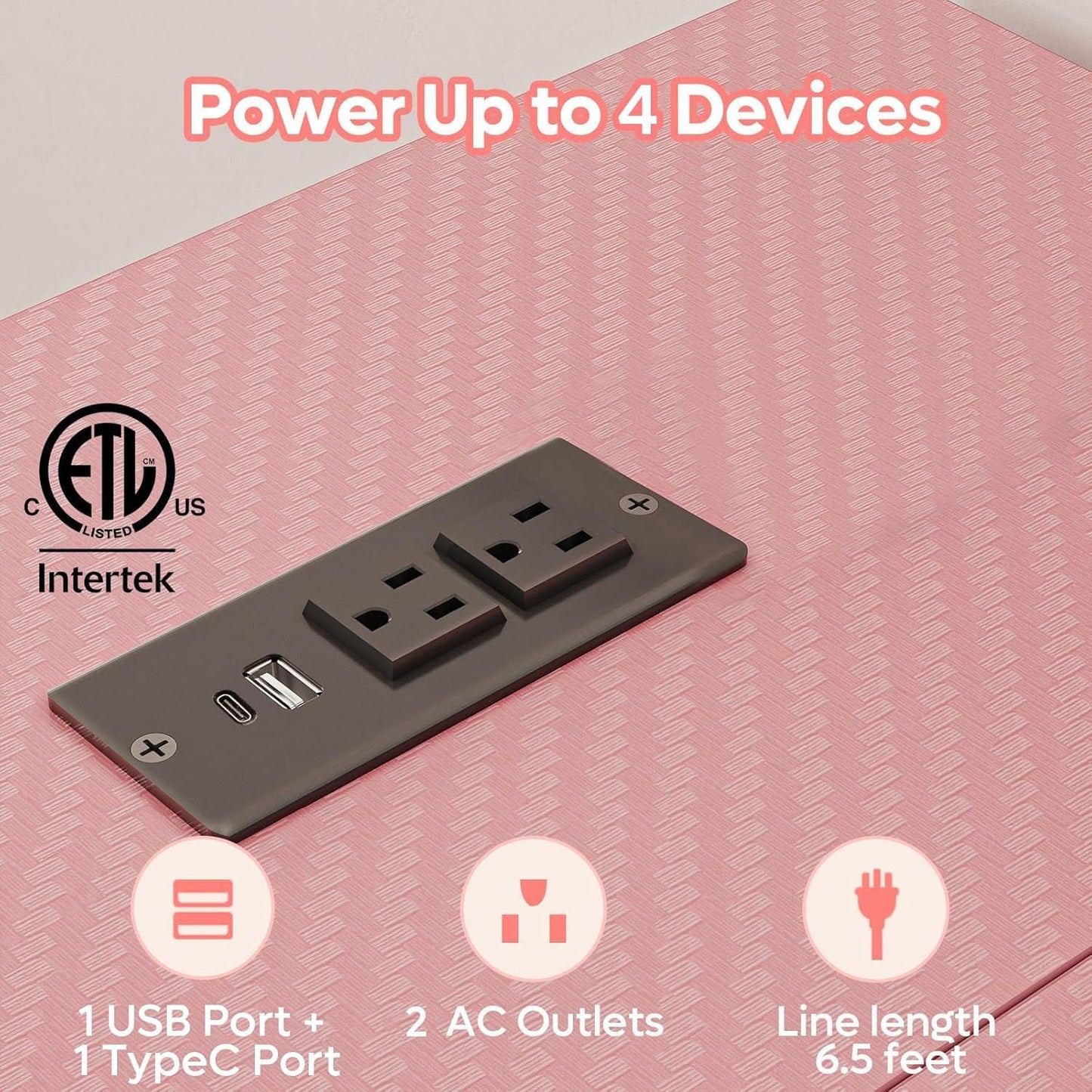 Bestier Pink Computer Desk with Power Outlets,42 LED Small Gaming Corner Desk with Reversible Storage Shelves,L Shaped Desk with Headset Hooks Studying and Workstation Desk for Office and Bedroom
