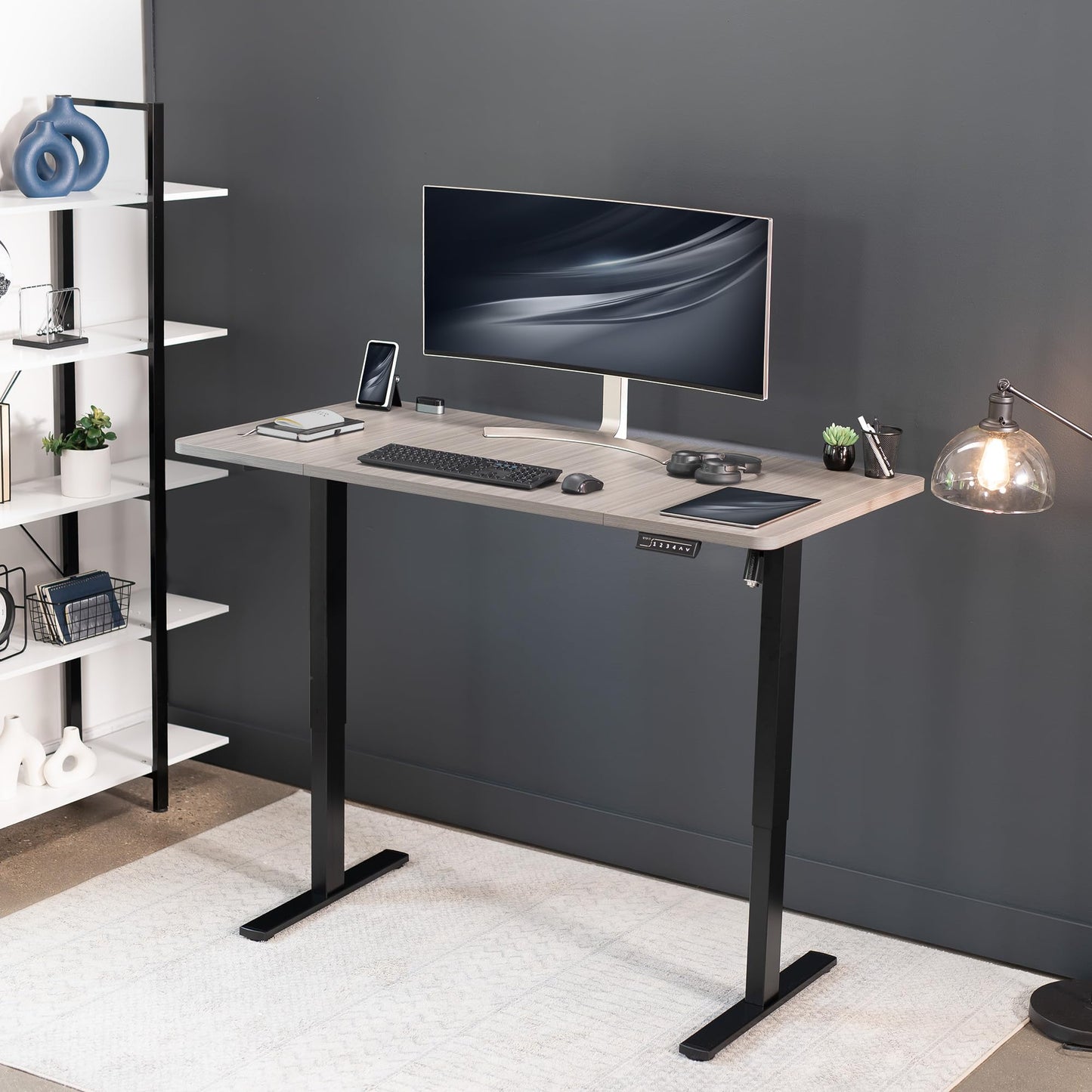 VIVO Universal 60 x 30 inch Table Top for Standard and Sit to Stand Height Adjustable Home and Office Desk Frames, Dark Gray Desktop, DESK-TOP60-30G