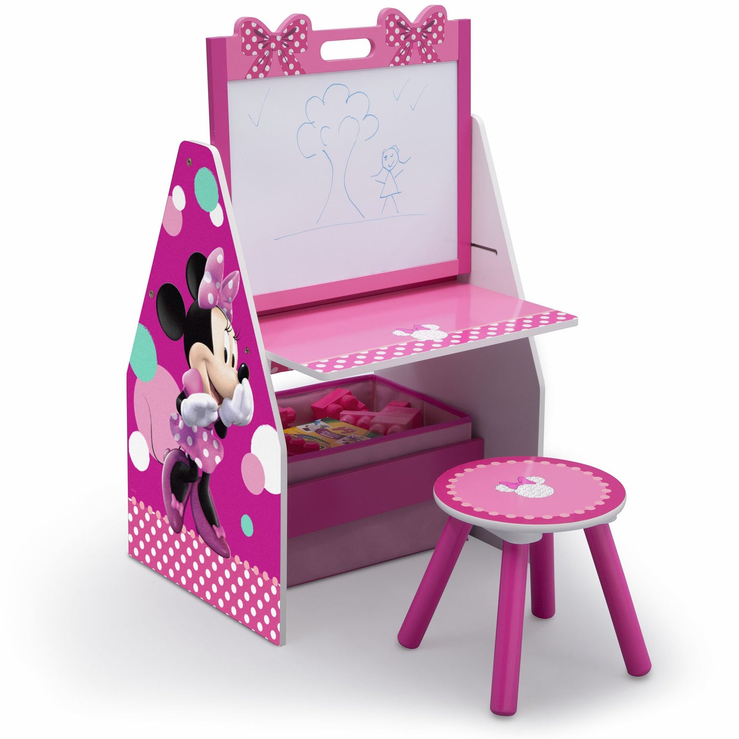 Delta Children Kids Table and Chair Set (2 Chairs Included) - Ideal for Arts & Crafts, Snack Time & Kids Easel and Play Station – Ideal for Arts & Crafts, Drawing