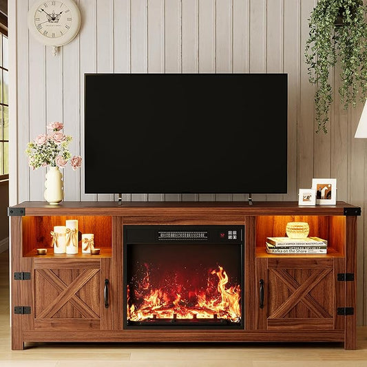 YESHOMY LED Fireplace TV Stand