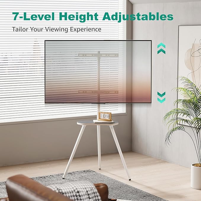 Tripod Easel TV Stand for 40 to 65 Inch LCD Led Screen, Height Adjustable and