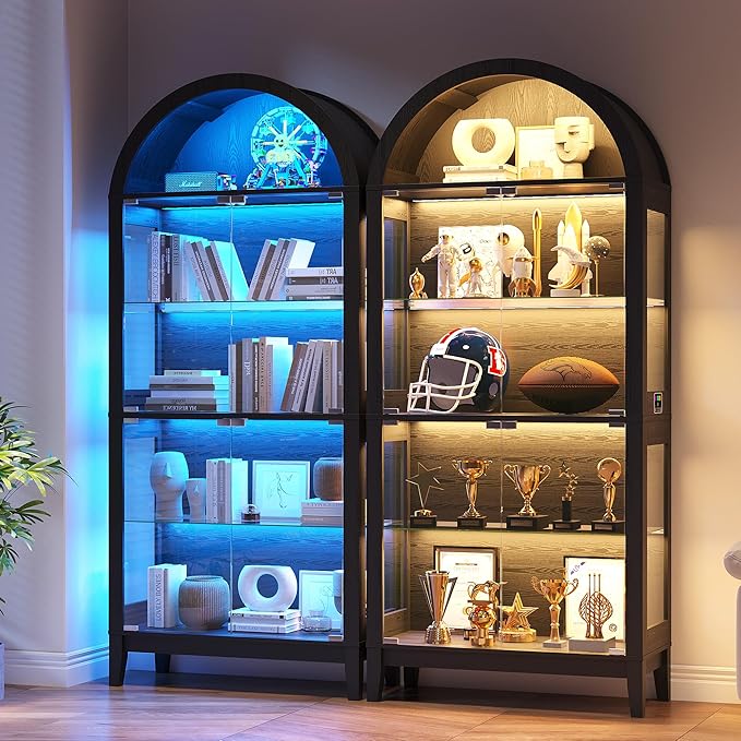 Gurexl 5-Tier Arched Display Cabinet -