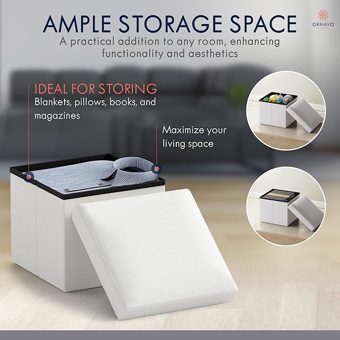 Ornavo Home Small Storage Ottoman,
