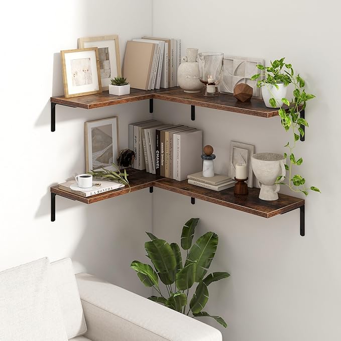 Fun Memories Deep Floating Shelves, 24W x 8D Floating Shelves Set of 2