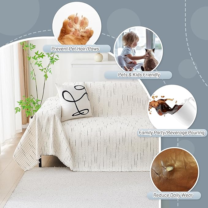 MYSKY HOME Couch Cover for Dogs, Sectional Couch Cover, Sofa Slipcovers