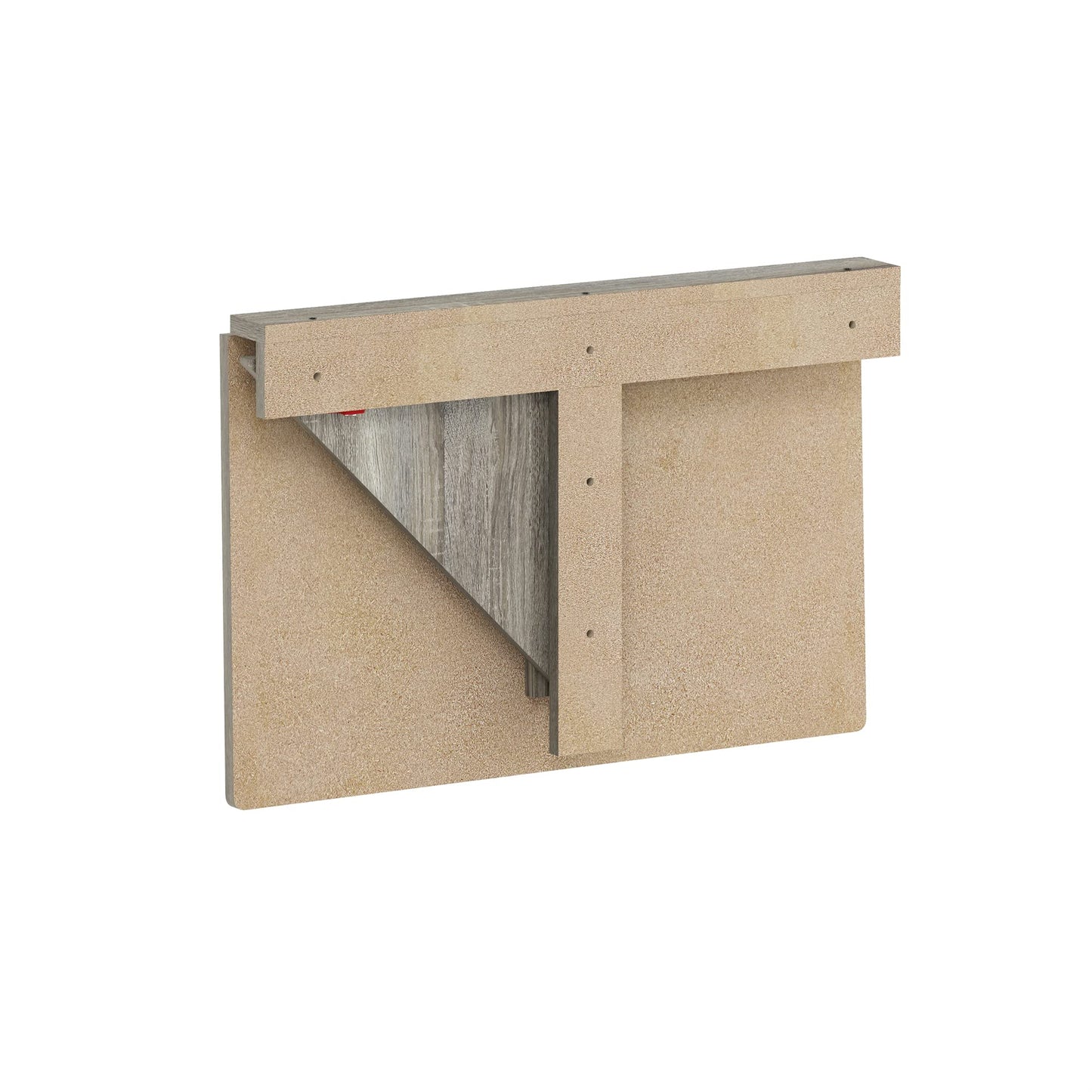 Furinno Hermite Wall Mounting Folding Table, French Oak