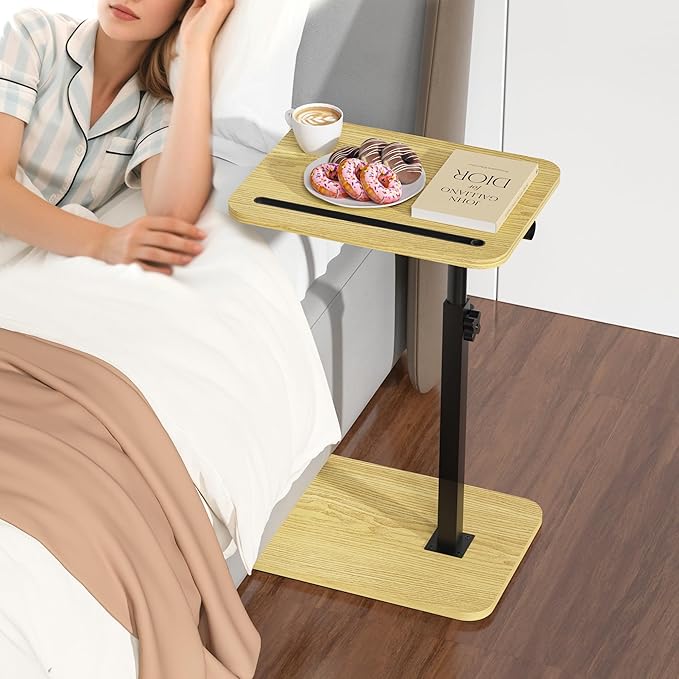 360° Swivel Sofa Side Table for Couch