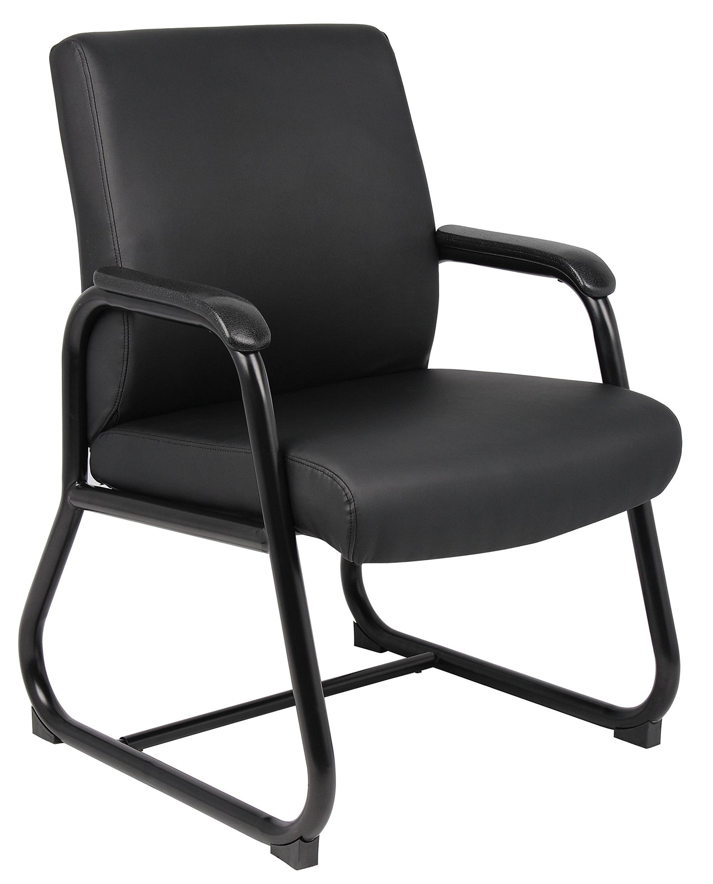 Boss Office Products Heavy Duty Caressoft Guest Chair in Black, 350 lbs. (B709)